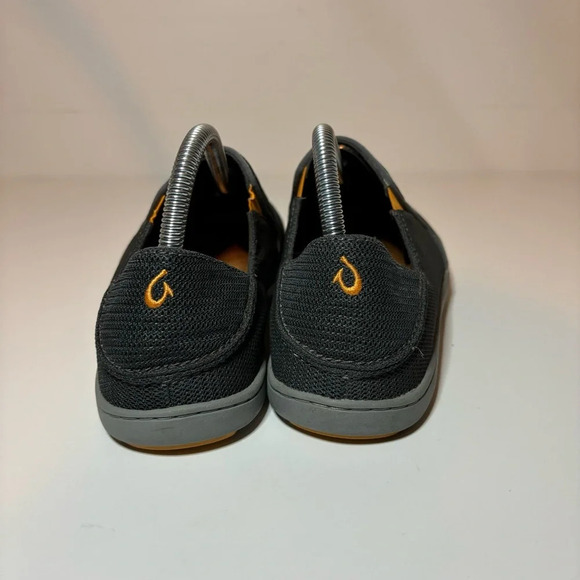 Olukai Nohea Mesh Sneakers Men's 8 M Black Grey Slip-On Loafers Collapsible heel - Picture 7 of 9